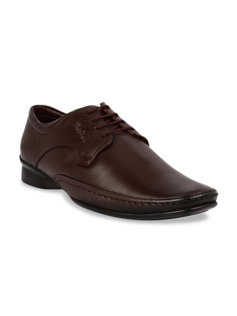 

Vardhra Men Brown Solid Leather Formal Derbys