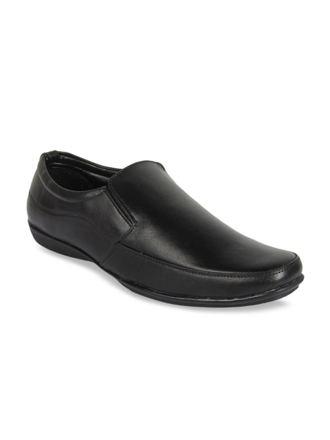 

Vardhra Men Black Solid Leather Formal Formal Slip on Shoes