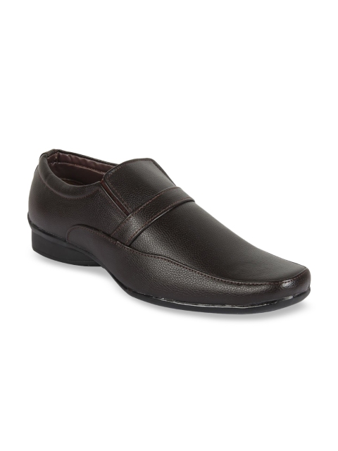 

Vardhra Men Brown Solid Slip-On Shoes