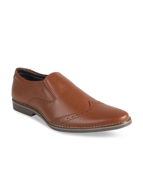 

Vardhra Men Tan Solid Formal Slip-Ons