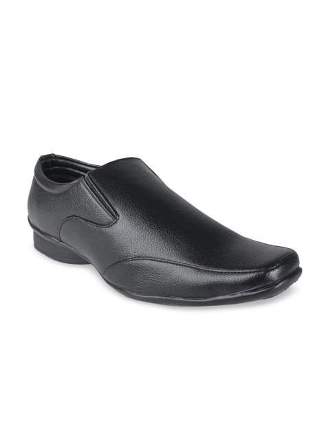 

Vardhra Men Black Solid Formal Slip-Ons