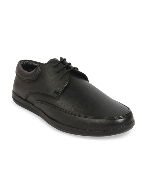 

Vardhra Men Black Textured Formal Derbys