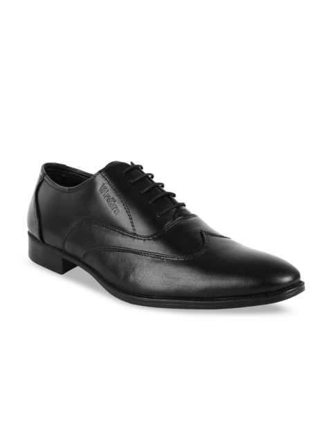 

Vardhra Men Black Solid Leather Formal Oxfords