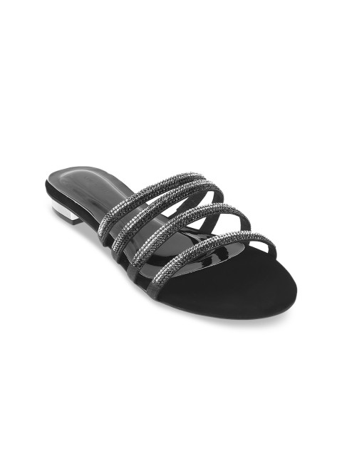 

Mochi Black Embellished Block Heels
