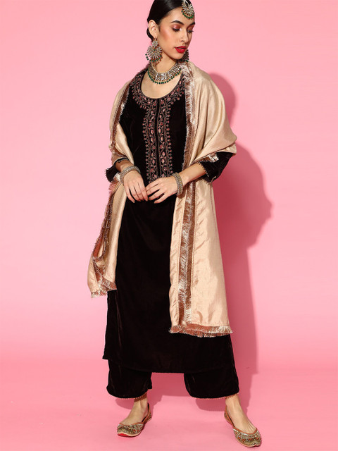 

Indo Era Beige Solid Dupatta
