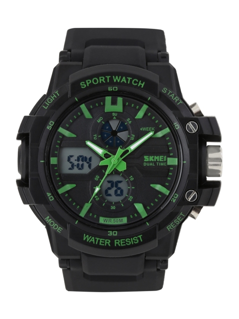 

Skmei Men Black Analogue & Digital Chronograph Watch 990-GR