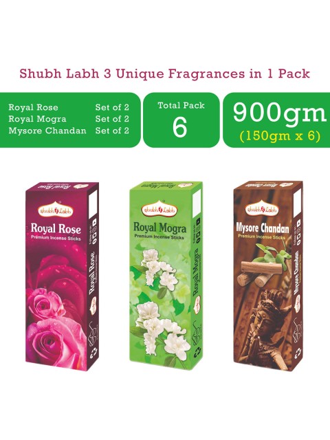 

Shubh Labh Set Of 6 Black Incense Stick