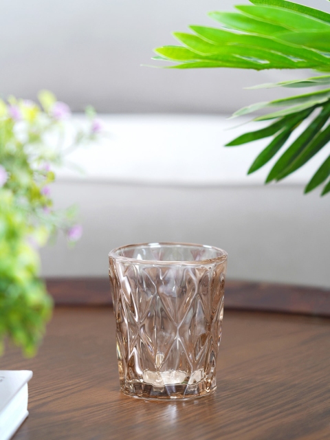 

Pure Home and Living Set of 6 Brown Smoke Glass Tumbler