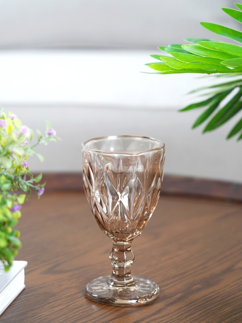 

Pure Home and Living Set Of 6 Brown Alma Blush Wine Glass