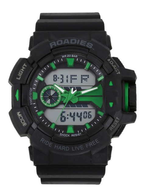 

Roadies Men Black Analogue & Digital Multifunctional Watch R18063GE