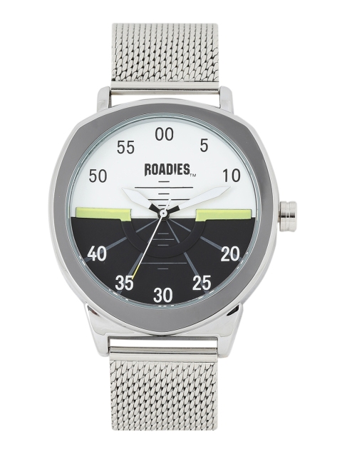 

Roadies Men Off-White & Black Colourblocked Analogue Watch R7010WH