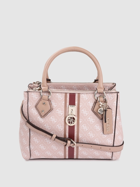 

GUESS Pink Brand Logo Print Handheld Bag