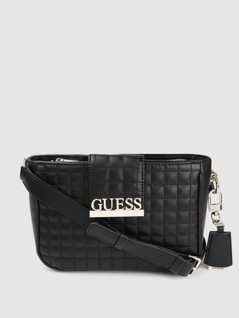

GUESS Black Quilted Sling Bag