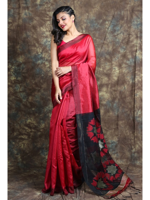 

Arhi Red & Black Pure Silk Saree
