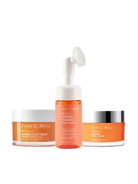 

ZM Zayn & Myza Vitamin C Skin Care Set - Face Wash, Day & Night Creams, Orange