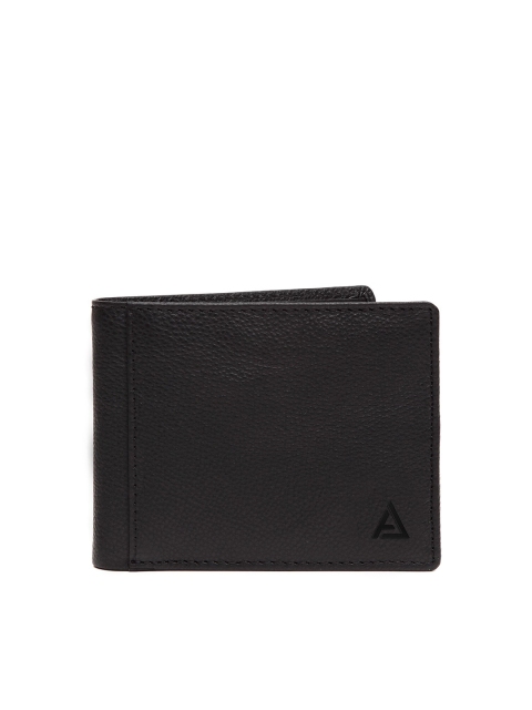 

AVOLT Men Black Leather Two Fold Wallet