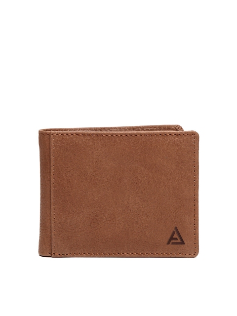 

AVOLT Men Tan Leather Two Fold Wallet