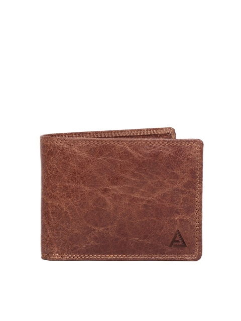 

AVOLT Men Tan Leather Two Fold Wallet