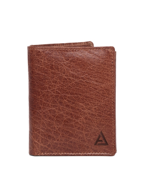 

AVOLT Men Tan Leather Two Fold Wallet