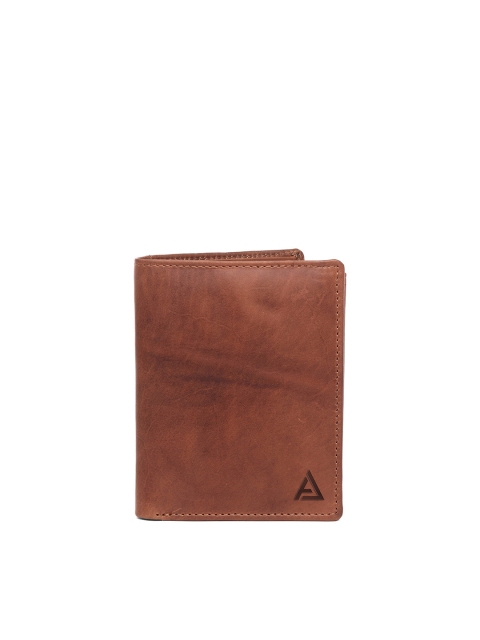 

AVOLT Men Tan Leather Two Fold Wallet