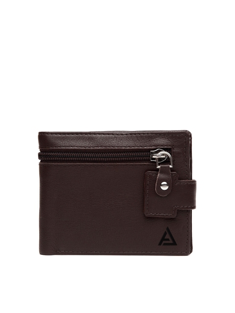 

AVOLT Men Brown Leather Two Fold Wallet