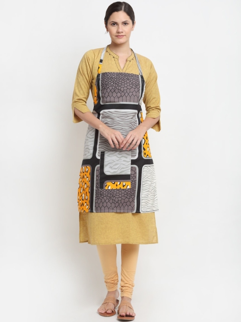 

Dhrohar Multicoloured Tropical Printed 210TC Apron with Front Big Centre Pocket & a Napkin, Multi