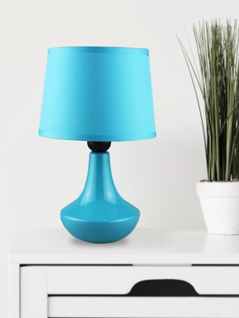 

MARKET99 Blue Solid Table Lamp With Shade