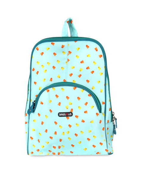 

Bags.R.us Women Sea Green Printed Backpack