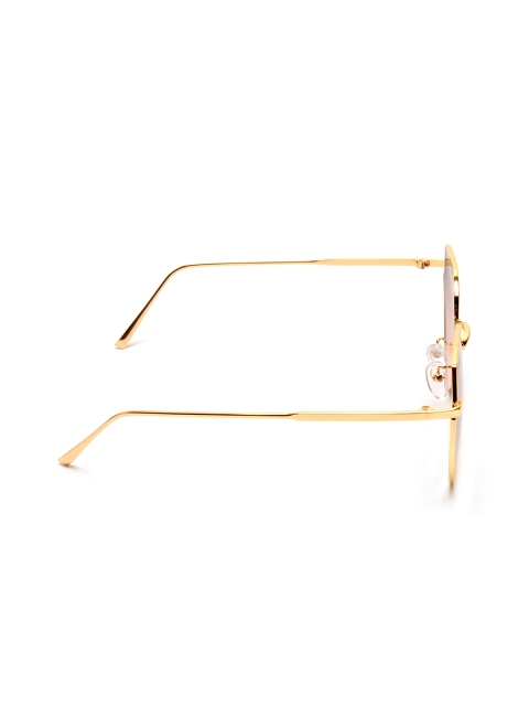 

Roadies Unisex Brown Lens & Gold-Toned Round Sunglasses with UV Protected Lens
