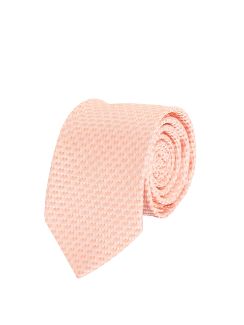 

Alvaro Castagnino Men Peach-Coloured Woven Design Broad Tie