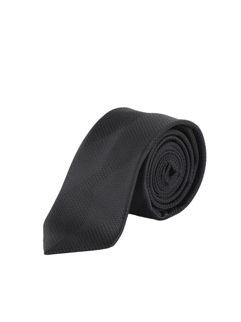 

Alvaro Castagnino Men Black Woven Design Skinny Tie