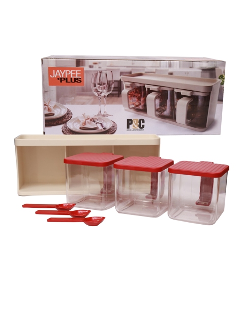 

JAYPEE PLUS Set Of 3 Red Kitchen Storage