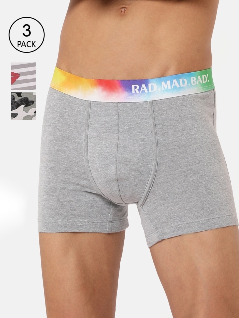 

RAD.MAD.BAD Men Pack Of 3 Assorted Trunks