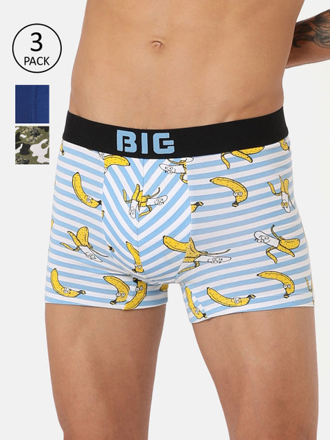 

RAD.MAD.BAD Men Pack of 3 Assorted Trunks RMB-TR-FTR-GR-SLR-B-BLR-B
