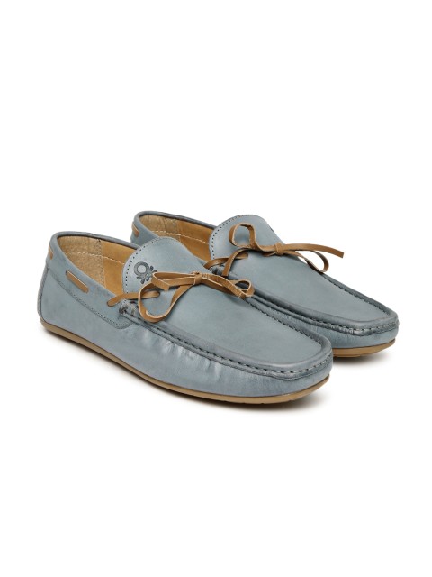 

United Colors of Benetton Men Grey Solid Boat Shoes