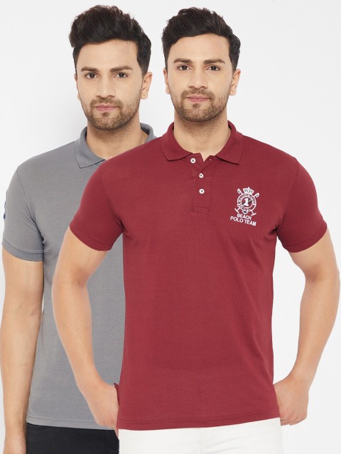 

THE MILLION CLUB Men Grey Raw Edge T-shirt