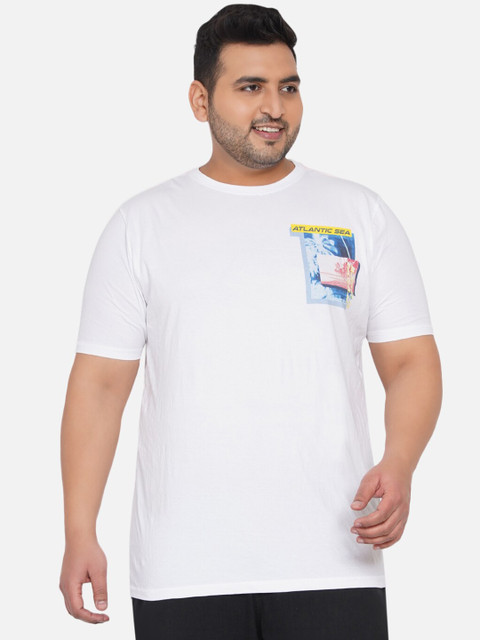 

Santonio Men White Solid Pure Cotton T-shirt