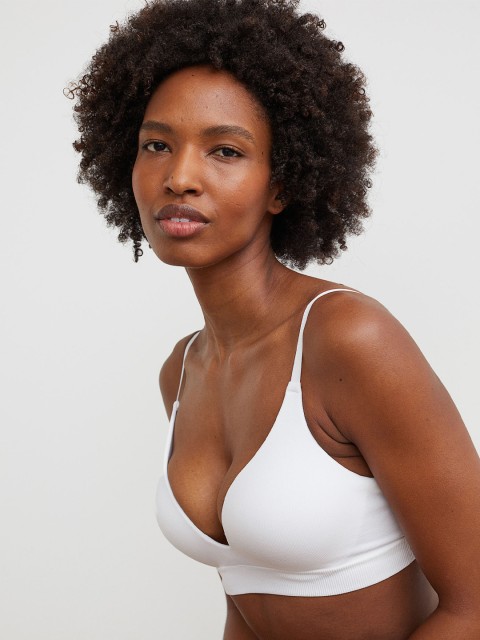 

H&M White Solid Super Push-Up Bra