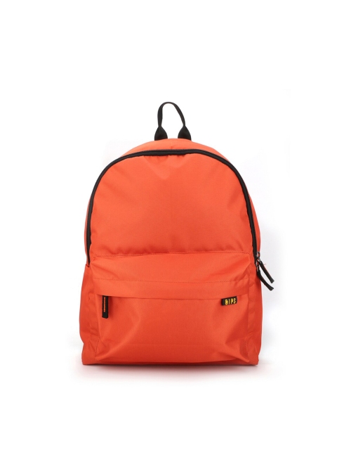 

QIPS Unisex Orange & Black Solid Laptop Backpack