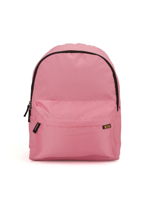 

QIPS Unisex Pink & Black Solid Laptop Backpack