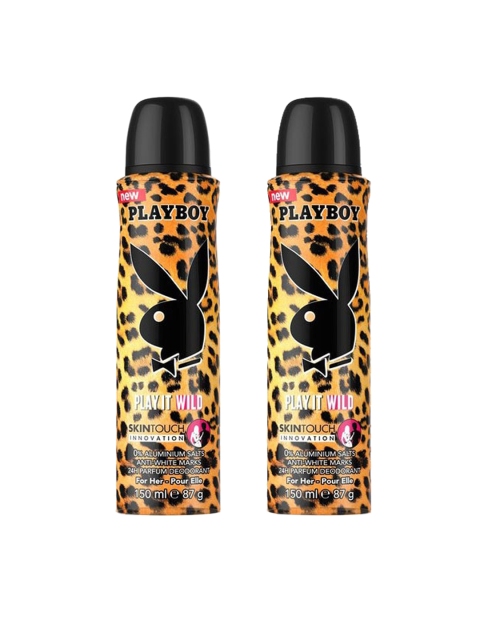 

Playboy Set of 2 Play It Wild Deodorant - 150 ml, Yellow