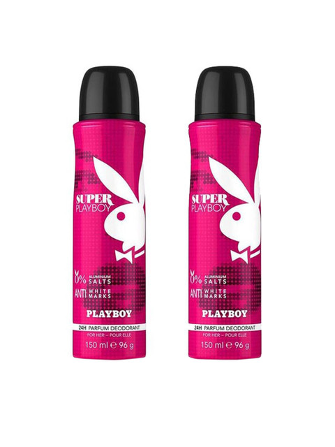 

Playboy Set of 2 Super Deodorant - 150 ml, Purple