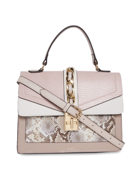 

ALDO Pink Animal Textured Structured Satchel