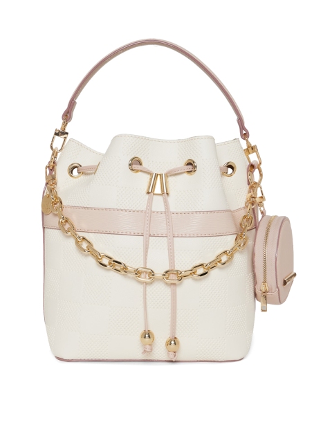 

ALDO Beige Textured Bucket Handheld Bag