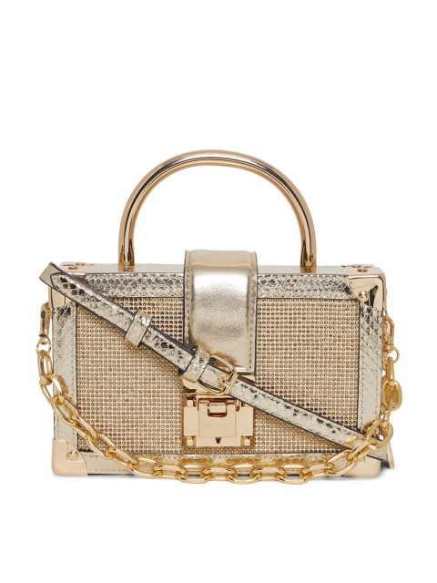 

ALDO Gold-Toned Textured Structured Satchel