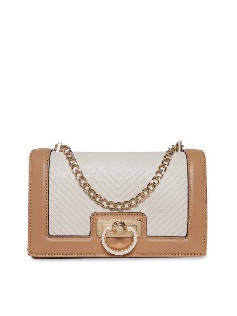 

ALDO Beige Structured Sling Bag
