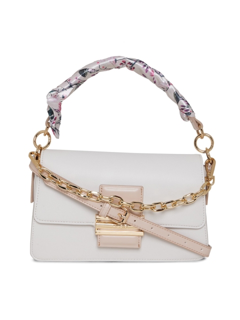 

ALDO Off White Textured Handheld Bag