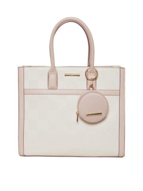 

ALDO Beige Structured Satchel Bag