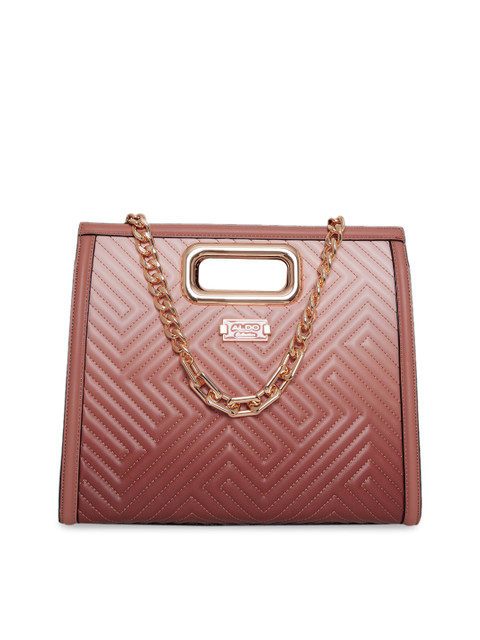 

ALDO Pink Textured Oversized Structured Tote Bag