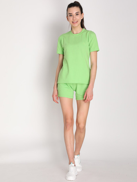 

Chkokko Women Green T-shirt with Shorts